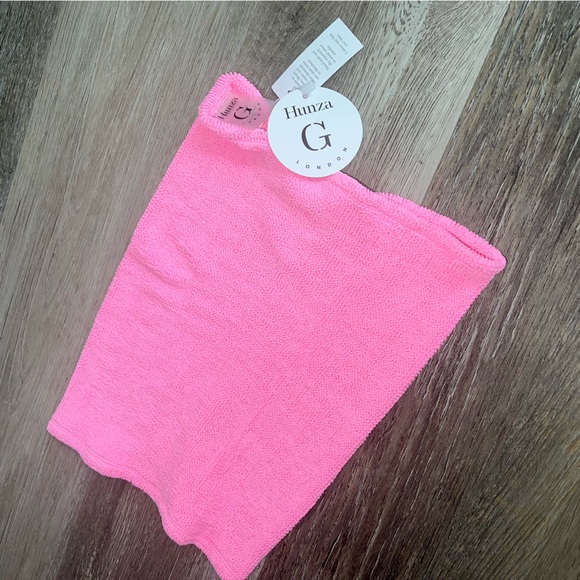 NWT Hunza G crinkle bodycon mini in Bubblegum as seen on Kylie Jenner - Picture 3 of 11